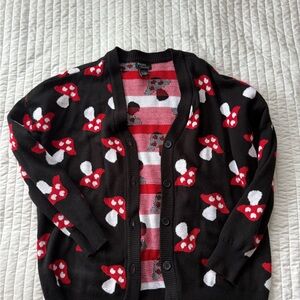 Thor & Fable Red and White Mushroom Sweater